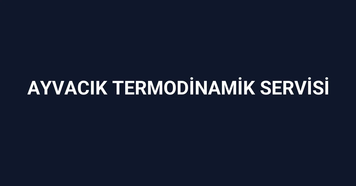 Ayvacık Termodinamik Servisi
